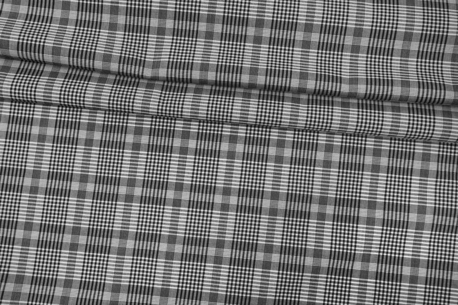 Рубашечный хлопок Чёрно-белый в клетку FRM H6\1 B50 13022614