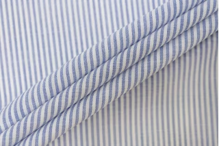 Рубашечный хлопок в полоску Бело-голубой FRM H5 G20 13022616