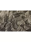 Трикотаж хлопковый с люрексом Чёрно-песочный в ромбы FRM H41/1 W00 13022617