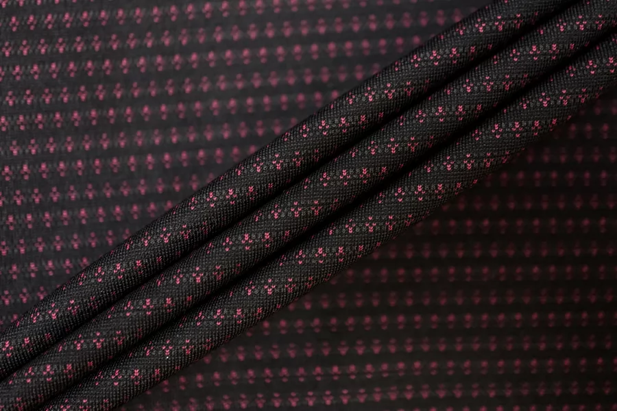 Джерси вискозный Черный с розовым и серым FRM H47/6 X50 13022639