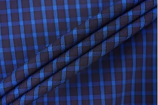 Рубашечный хлопок мерсеризованный ALBINI Сине-фиолетовая клетка FRM H6/1 B40 13022640