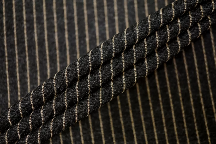 Джерси вискозный в полоску Черно-серый FRM H47/6 X50 13022647