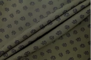 Рубашечный хлопок Тёмно-зелёный в цветочек FRM H9/2 A77 13022649