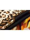 Атлас вискозный плательно-костюмный Леопард и цветы FRM H21/13 i30 13022650