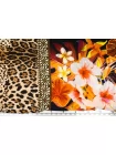 Атлас вискозный плательно-костюмный Леопард и цветы FRM H21/13 i30 13022650