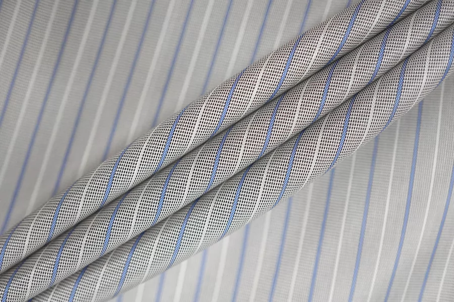 Подкладочная вискоза Молочно-голубая полоска FRM H50/3 U11 13022651