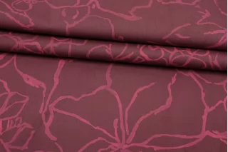 Рубашечный хлопок мерсеризованный Абстракция цветочная малиново-сливовая FRM H9/2 A66 13022652