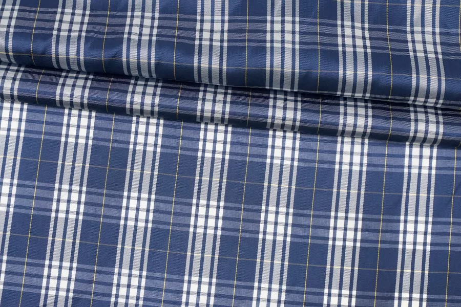 Подкладочная вискоза в клетку Сине-белая FRM H50/8 U40 13022669