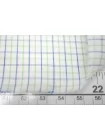 Рубашечный хлопок ALBINI Бело-сине-зелёный в клетку FRM H6\1 B30 13022670