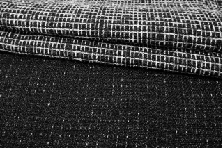 Твид шанель с шерстью Черно-белый FRM H68/3 L70 13022678