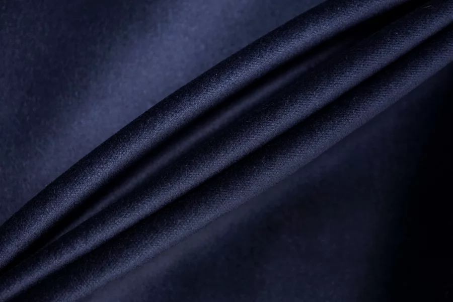 Бархат хлопковый на дублерине Темно-синий FRM H19/1 K70 13022680