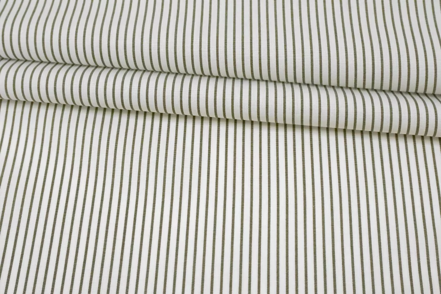 Рубашечный хлопок в полоску Бело-зелёный FRM H5 A50 13022682