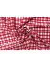 Рубашечный хлопок с шёлком Малиново-белая клетка FRM H6\1 B20 13022687