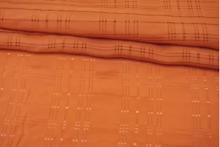 Вискоза плательно-рубашечная в клетку Приглушённо-оранжевая FRM H22/4 j30 13022688