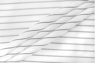 Рубашечный хлопок жаккардовый Белый в чёрную полоску FRM H5 A50 14022602