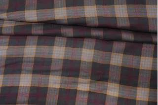 Хлопок с модалом плательно-рубашечный Серо-бежевый в клетку FRM H6\1 B20 14022613