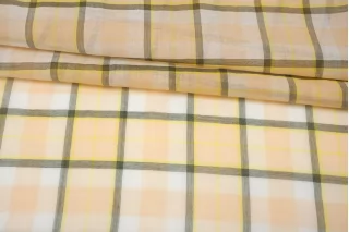 Марлёвка хлопковая в клетку Персиково-белая FRM H8 A33 14022614