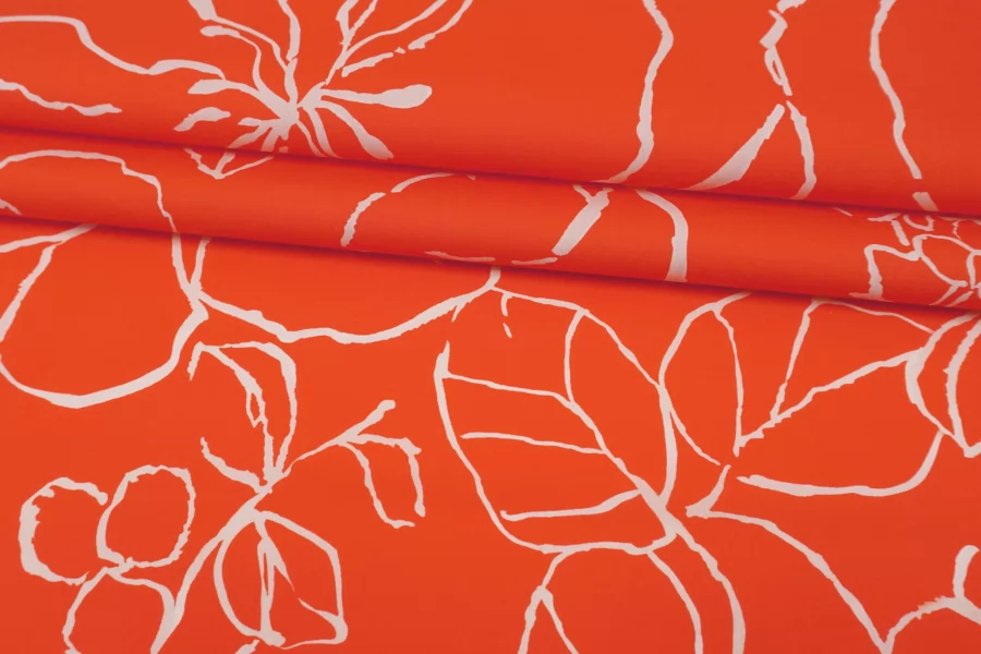 Рубашечный хлопок мерсеризованный Абстракция на красном FRM H003 FF22 14022617