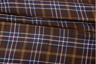 Хлопок плательно-рубашечный Коричневый в клетку FRM H6\1 B60 14022627