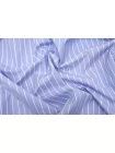 ОТРЕЗ 0,55 М Рубашечный хлопок мерсеризованный ALBINI Бело-голубая полоска FRM (17) 14022631-1