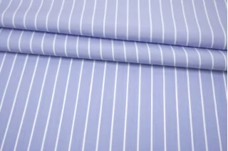 Рубашечный хлопок мерсеризованный ALBINI Бело-голубая полоска FRM H5 A40 14022631