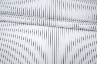 Рубашечный хлопок мерсеризованный ALBINI Белый в синюю полоску FRM H5 A50 14022638