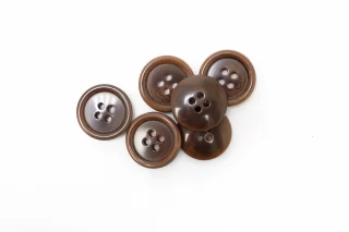 Пуговица костюмно-плательная пластик 20 мм Коричневая (N-3) 16112505