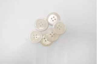 Пуговица костюмно-плательная пластик 20 мм Белая  (N-3) 16112511