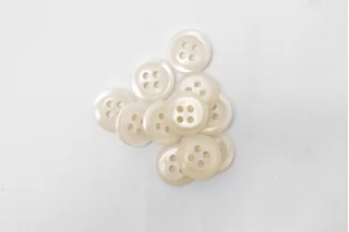 Пуговица костюмно-плательная пластик 12 мм Белая (N-3)  16112512