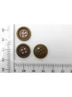 Пуговица костюмно-плательная пластик 15 мм Коричневая (N-3)  16112514