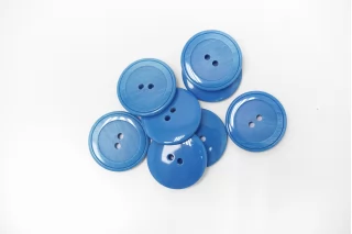 Пуговица костюмно-плательная пластик 22 мм ярко-синяя (N-3)  16112524