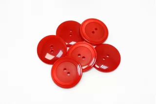 Пуговица костюмно-плательная пластик 22 мм красная (P-3) 16112527