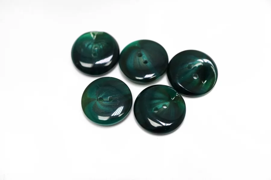 Пуговица костюмно-плательная пластик 18 мм Зеленая  ( О-3) 16112552