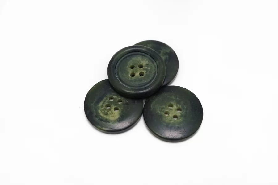 Пуговица костюмно-плательная пластик 28 мм Зеленая (О-3) 16112554