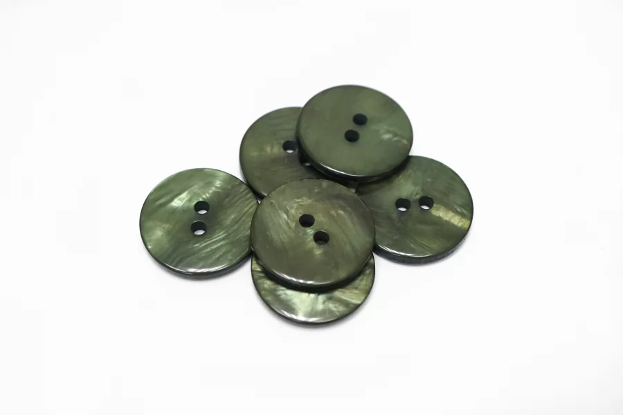 Пуговица  пластик 20 мм Зеленый хаки  (О-3) 16112559