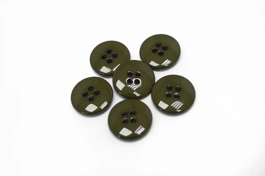 Пуговица  пластик 18 мм Зеленый хаки  (О-3) 16112560