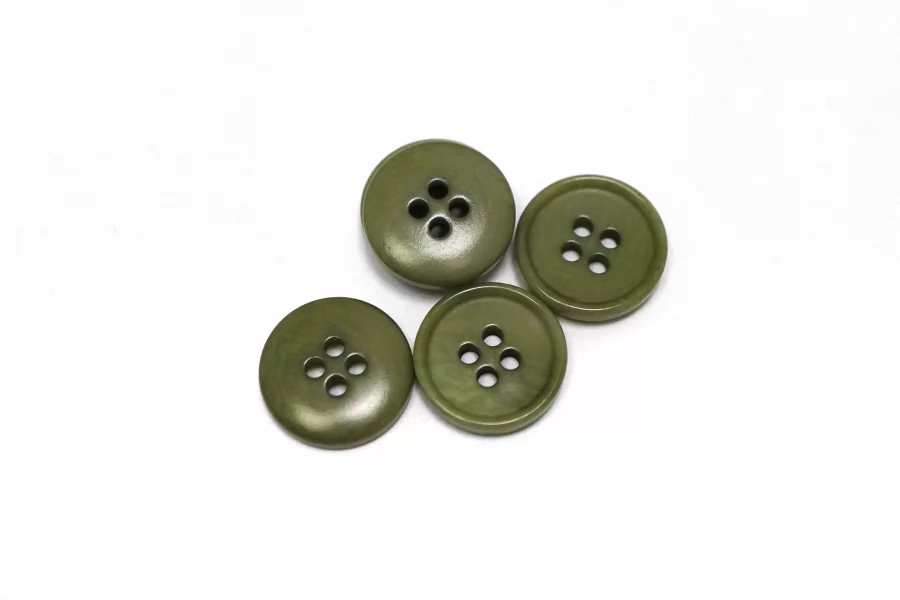 Пуговица костюмно-плательная пластик 14 мм Оливковая (О-3) 16112563