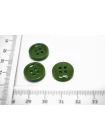 Пуговица костюмно-плательная пластик 14 мм Зеленая  (О-3) 16112565