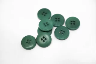 Пуговица костюмно-плательная пластик 15 мм Зеленая  (О-3)  16112573