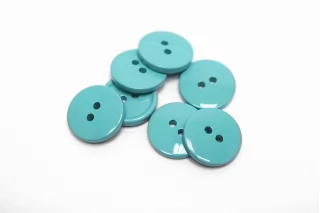Пуговица костюмно-плательная пластик 15 мм бирюзовая  (О-3)  16112578