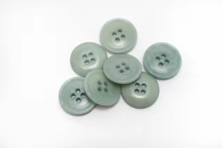 Пуговица костюмно-плательная пластик 15 мм шалфей  (О-3)  16112584