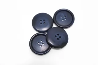 Пуговица костюмно-плательная пластик 25 мм темно-синяя  (О-3)  16112593