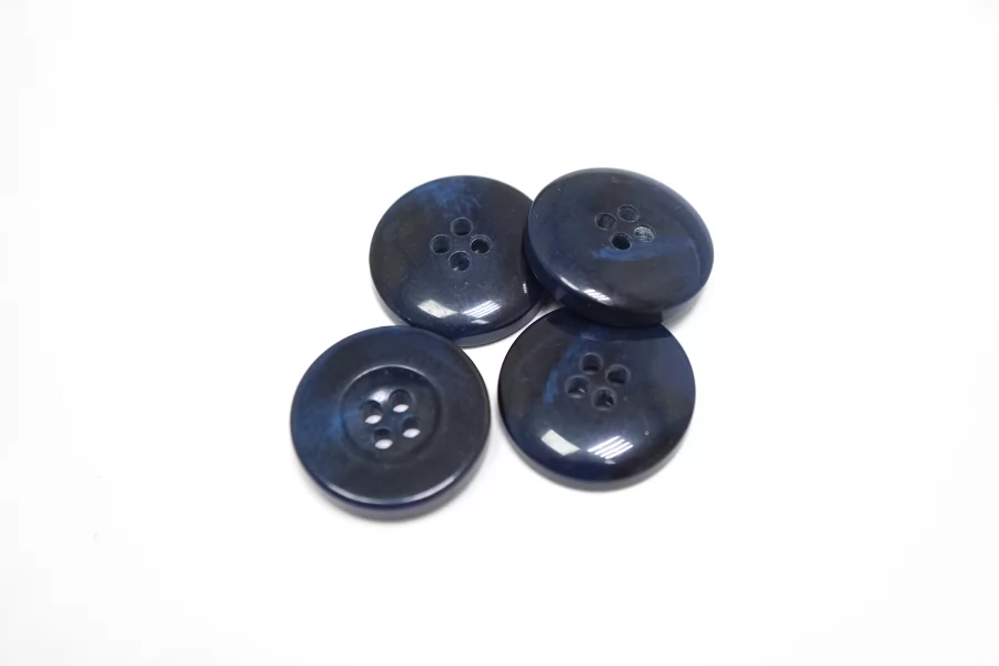 Пуговица костюмно-плательная пластик 22 мм темно-синяя  (О-3)  16112594