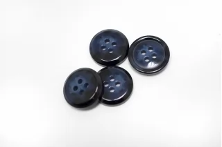 Пуговица костюмно-плательная пластик 18 мм темно-синяя  (О-3)  16112595