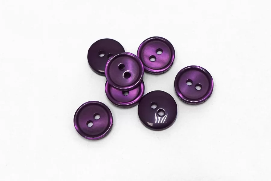Пуговица  пластик  10 мм Фиолетовая (P-3) 17112573