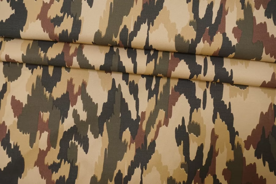 Хлопок костюмный Камуфляж на бежевом FRM H003 FF66 23022602