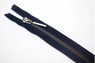 Молния металлическая однозамковая неразъёмная Тёмно-синяя 65 см D17 27012637