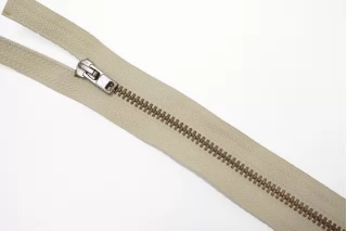 Молния металлическая ZIP однозамковая разъёмная Серо-бежевая 63 см K13 27012639