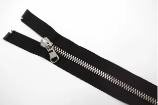 Молния металлическая Lampo однозамковая разъемная Чёрная 55 см G24 27012644