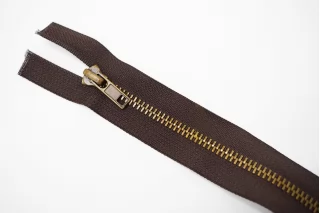 Молния металлическая GZ однозамковая разъемная Тёмно-коричневая 54 см F39 27012648